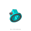 WR187 Waveguide Coaxial Adapter, frequency from 3.95GHz to 5.85GHz, N-Female connector, PAR Flange