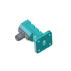 WR28 (26.5GHz to 40GHz) K-Female Flange: UBR Waveguide Coaxial Adapter (Type: A2) (WC-28-UBR-A2-KF)