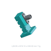 WR28 (26.5GHz to 40GHz) K-Female Flange: UBR Waveguide Coaxial Adapter (Type: A2) (WC-28-UBR-A2-KF)