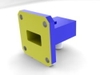                          WR62 12.4 GHz to 18 GHz SMA-Female Waveguide Coaxial Adapter Flange: UBR