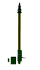 Antenna mast with gearbox