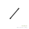 Antenna Gooseneck 240mm M8 black Snake tube (15mm)