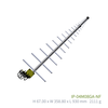 400MHz to 8GHz 10dBi High Power Log-Periodic Antenna (IP-04M08GA-NF)
