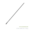 30MHz to 120MHz 1645cm Whip Antenna, BNC Male Connector, 13/16-20 installation screw