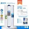 Bộ Lọc Thô 3 Cốc AQUAYAKI 20 inch Lọc Nước Đầu Nguồn, Sinh Hoạt - Hàng Chính Hãng