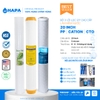 Bộ Lọc Thô 3 Cốc AQUAYAKI 20 inch Lọc Nước Đầu Nguồn, Sinh Hoạt - Hàng Chính Hãng