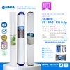 Bộ Lọc Thô 3 Cốc AQUAYAKI 20 inch Lọc Nước Đầu Nguồn, Sinh Hoạt - Hàng Chính Hãng