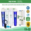 Bộ Lọc Thô 3 Cốc AQUAYAKI 20 inch Lọc Nước Đầu Nguồn, Sinh Hoạt - Hàng Chính Hãng