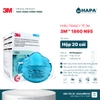 Khẩu Trang Phẩu Thuật 3M 1860 Cao Cấp Tiêu chuẩn NIOSH N95 - Hàng Chính hãng 3M