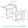 Lò Vi Sóng Có Nướng EUROSUN MWO-28EUR 25 Lít - Nhập Khẩu Malaysia