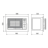 Lò Vi Sóng Electrolux EMS2085X, âm nhỏ gọn 60cm, dung tích 20L
