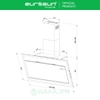 Máy Hút Mùi Kính Vát EUROSUN EH-70CN78B, EH-90CN78B - Nhập Khẩu Malaysia