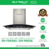 Máy Hút Mùi Gắn Tường EUROSUN EH-70K06S, EH-90K06, Công Suất 1000m³/h