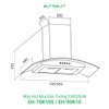 Máy Hút Mùi Gắn Tường EUROSUN EH-70K10S, EH-90K10, Công Suất 1000m³/h