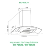 Máy Hút Mùi Gắn Tường EUROSUN EH-70K20, EH-90K25, Công Suất 1000m³/h