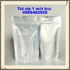 Túi zip 1 mặt bạc