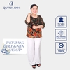 Áo Thun Lưới Trung Niên Dành Cho Nữ - Thun Lưới Co Giãn 4 Chiều - Học Tiết Bắt Mắt - Từ 50Kg-80Kg - 23009
