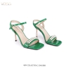 SANDAL HỞ MŨI ĐÍNH NGỌC CAO CẤP 9CM CHÍNH HÃNG VOLSCI - DNU358