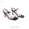 SANDAL HỞ MŨI ĐÍNH NGỌC CAO CẤP 5CM CHÍNH HÃNG VOLSCI - DNU359