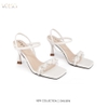 SANDAL HỞ MŨI ĐÍNH NGỌC CAO CẤP 5CM CHÍNH HÃNG VOLSCI - DNU359