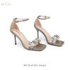 SANDAL GÓT NHỌN ĐÍNH ĐÁ CAO CẤP 9CM CHÍNH HÃNG VOLSCI - DNU363
