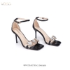 SANDAL GÓT NHỌN ĐÍNH ĐÁ CAO CẤP 9CM CHÍNH HÃNG VOLSCI - DNU363