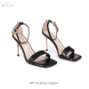 SANDAL HỞ MŨI DA VÂN RẮN CAO CẤP 9CM CHÍNH HÃNG VOLSCI - DNU357