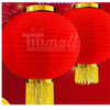 Combo 50 Lồng Đèn Vải Tròn Việt Nam Màu Đỏ - Vòng Tua Vàng