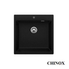 Chậu rửa bát 1 hố hộc vuông đá đen phượng hoàng CHINOX CR83 59x53cm