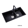 Chậu rửa bát bằng đá Grantie 2 hộc CHINOX CR32 - Đen