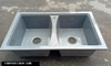 Chậu rửa bát bằng đá Grantie 2 hộc cân CHINOX CR30 -  Ghi