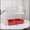 5 hộp đỏ mica 2 ngăn có quai xách