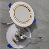 Âm trần 7W 3 màu đế tản D90 viền trắng-vàng