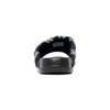 Dép MLB Chunky Mound Fur Winter New York Yankees Black