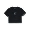 Áo Croptop MLB Women's Basic Coopers Logo Slim Crop Functional Short Sleeve T-Shirt New York Yankees Black