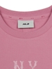 Áo Croptop MLB Women's Basic Coopers Logo Slim Crop Functional Short Sleeve T-Shirt New York Yankees Pink