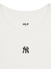 Áo Croptop MLB Women's Basic Small Logo Golf Crop Top New York Yankees Ivory