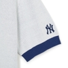 Áo Croptop MLB Korea Varsity Short Sleeve Knit Collar Tie New York Yankees Ivory