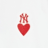 Áo Croptop MLB Korea Women's Heart New York Yankees White