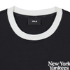 Áo Croptop MLB Korea Women's Varsity New York Yankees Black