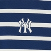 Áo Croptop MLB Korea Women's Varsity Striped Collar New York Yankees Navy