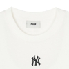 Áo Croptop MLB Korea Basic Small Logo New York Yankees Ivory