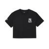 Áo Croptop MLB Korea Women's Street Small Logo New York Yankees Black