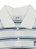 Áo Croptop MLB Women's Varsity Stripe Crop Collar T-Shirt New York Yankees Ivory