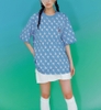 Áo Thun MLB Classic Monogram Front Panel Pattern Short Sleeve LA Dodgers L.Cobalt Blue