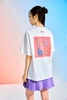 Áo Thun MLB Pop Art Graphic Overfit Short Sleeve LA Dodgers Off White