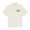 Áo Polo MLB Basic Coopers Logo Overfit Collar T-Shirt New York Yankees Cream