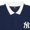 Áo Polo MLB Korea Varsity Shoulder Color Overfit Collar New York Yankees Navy