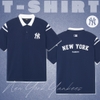 Áo Polo MLB Korea Varsity Shoulder Color Overfit Collar New York Yankees Navy