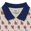 Áo Polo MLB Women's Classic Monogram Full Board LA Dodgers Cream